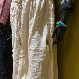 Cotton Harem Pants - Solid Color (White)